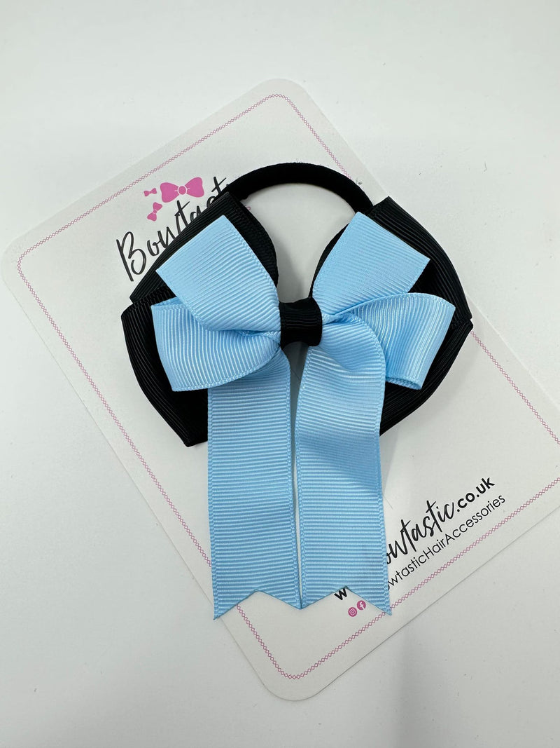 3.5 Inch Tail Bobble - Black & Blue Topaz