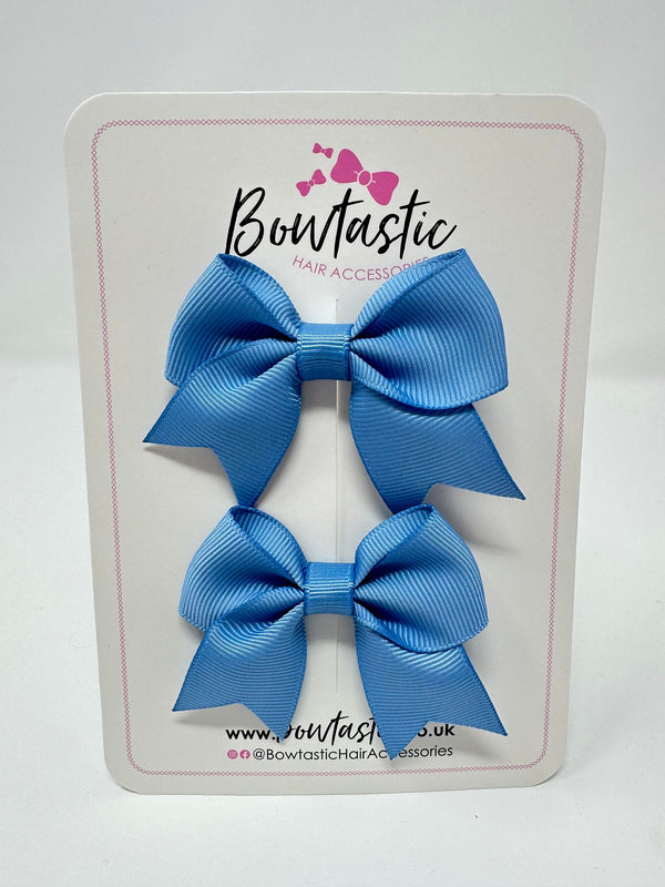2.5 Inch Tail Bows - French Blue - 2 Pack