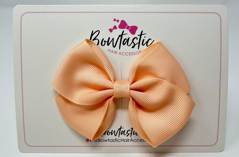 3.5 Inch Flat Bow - Petal Peach