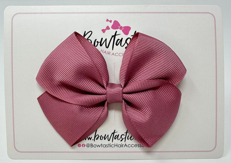 3.5 Inch Flat Bow - Rosy Mauve