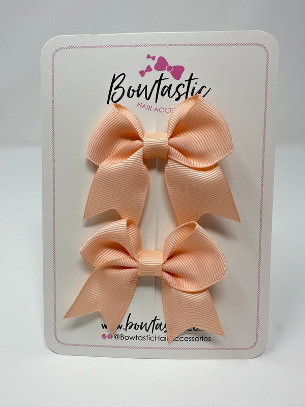 2.5 Inch Tail Bows - Petal Peach - 2 Pack