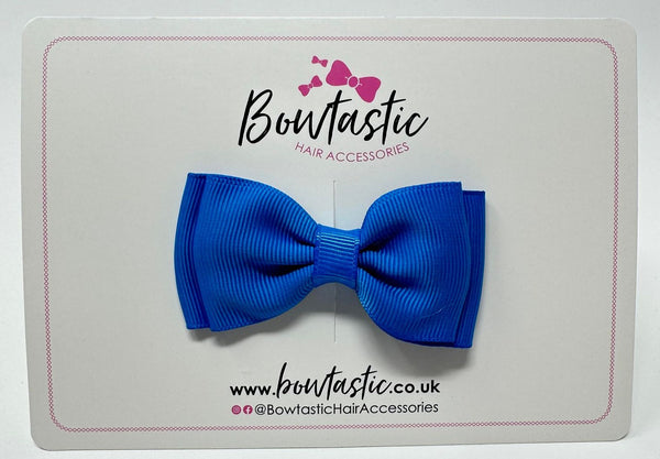 3 Inch Flat Double Bow - Aegean Blue