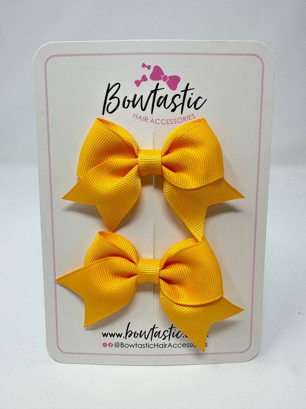 2.5 Inch Tail Bows - Yellow Gold - 2 Pack