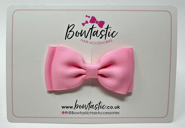 3 Inch Flat Double Bow - Pink