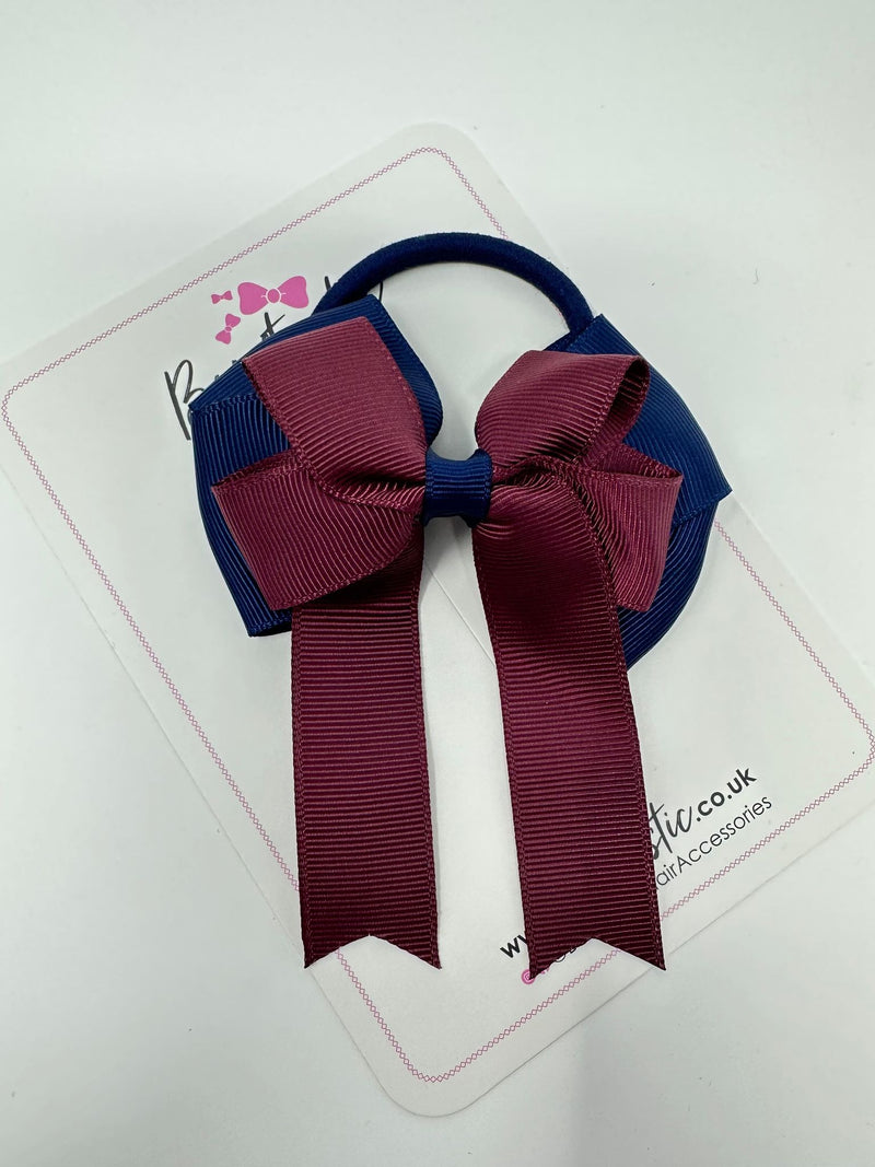 3.5 Inch Tail Bobble - Burgundy & Navy