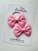2.5 Inch Butterfly Bow Thin Elastic - Rose Pink - 2 Pack