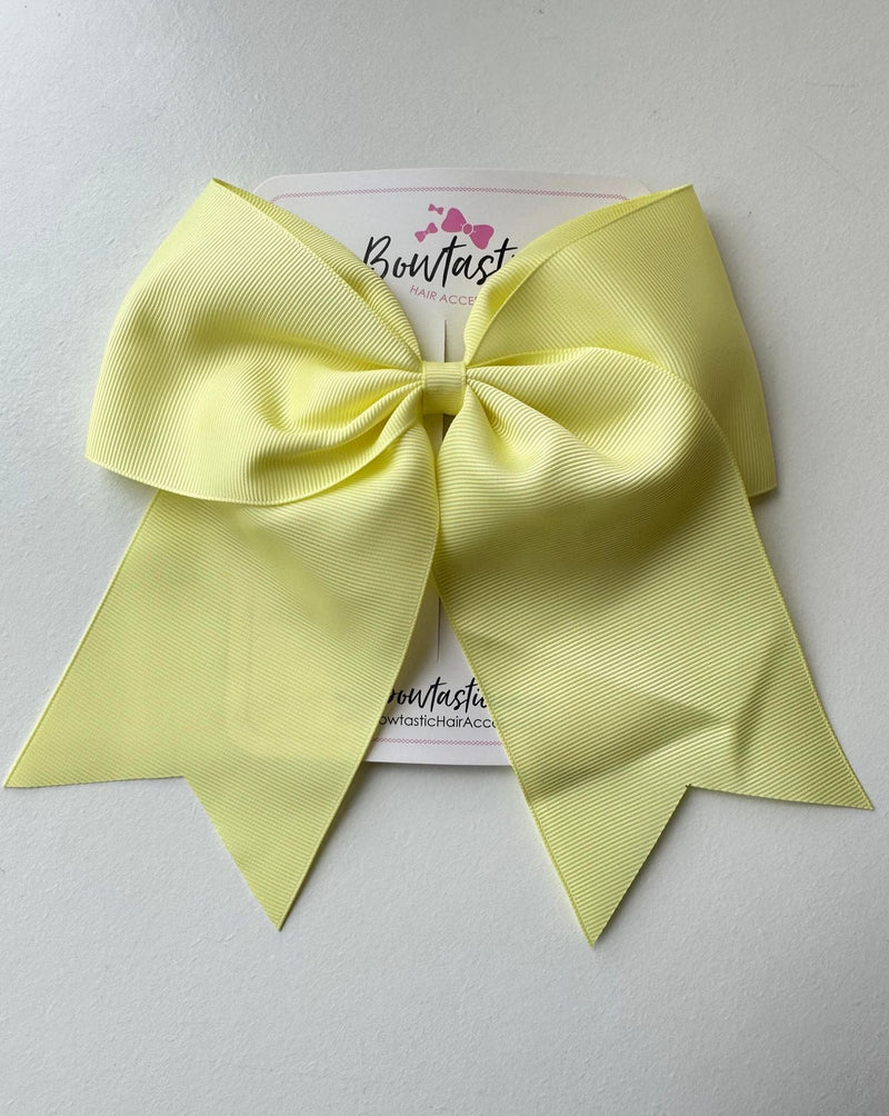 7 Inch Cheer Bow - Baby Maize