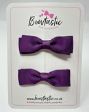 2.75 Inch Flat Bow - Amethyst - 2 Pack