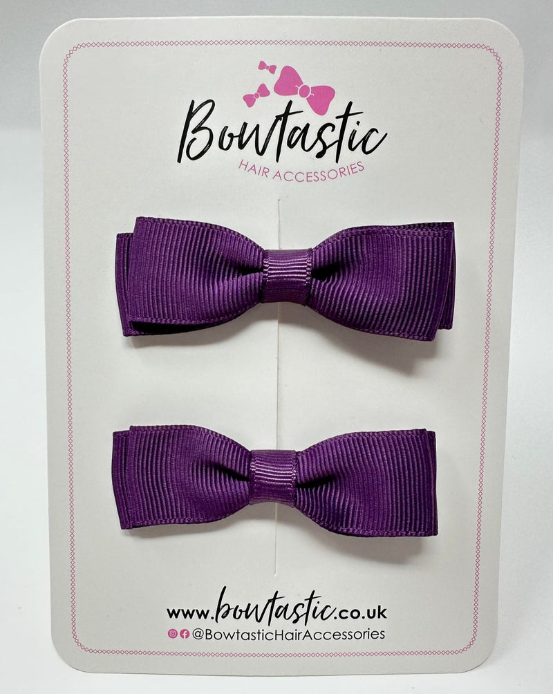 2.75 Inch Flat Bow - Amethyst - 2 Pack