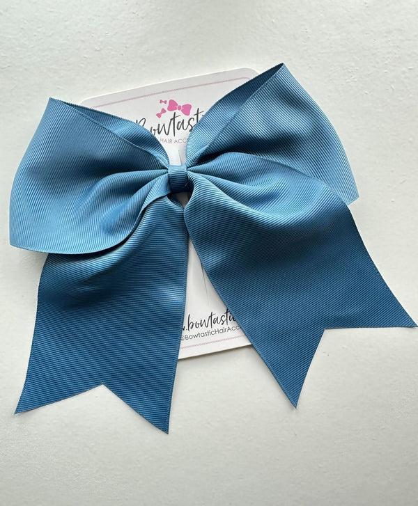 7 Inch Cheer Bow - Antique Blue