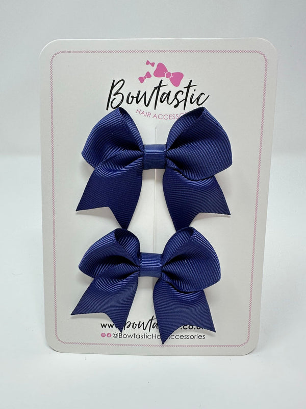 2.5 Inch Tail Bows - Ink Blue - 2 Pack