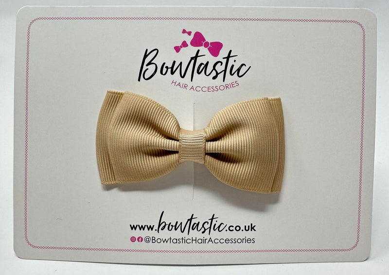 3 Inch Flat Double Bow - Tan