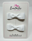 2.75 Inch Flat Bow - White - 2 Pack