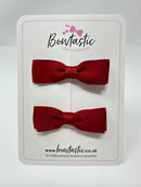 2.75 Inch Flat Bow - Scarlet Red- 2 Pack