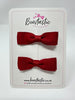 2.75 Inch Flat Bow - Scarlet Red- 2 Pack