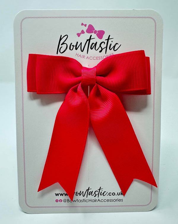 3.5 Inch Tail Bow - Hot Red