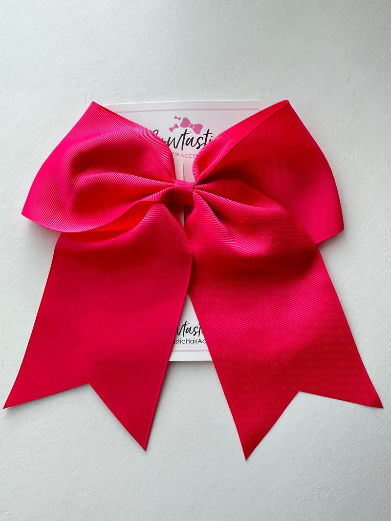 7 Inch Cheer Bow - Shocking Pink