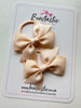 2.5 Inch Flat Bow Thin Elastic - Style 2 - Nude - 2 Pack