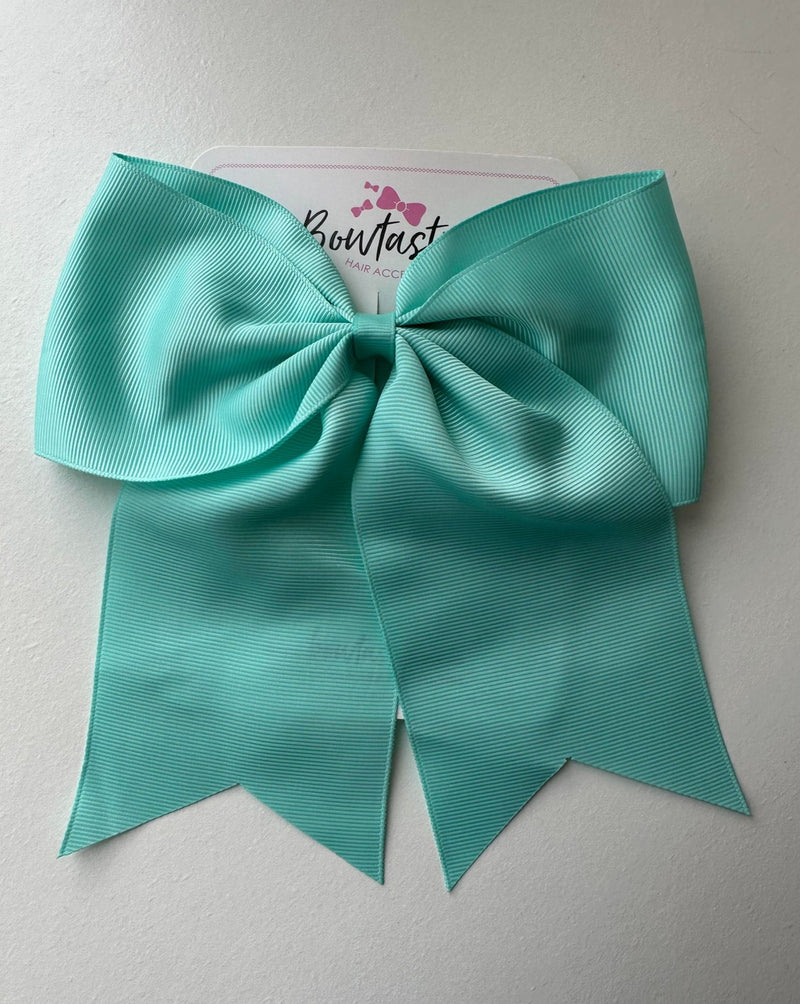 7 Inch Cheer Bow - Aqua