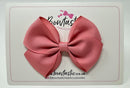 3.5 Inch Flat Bow - Dusty Rose