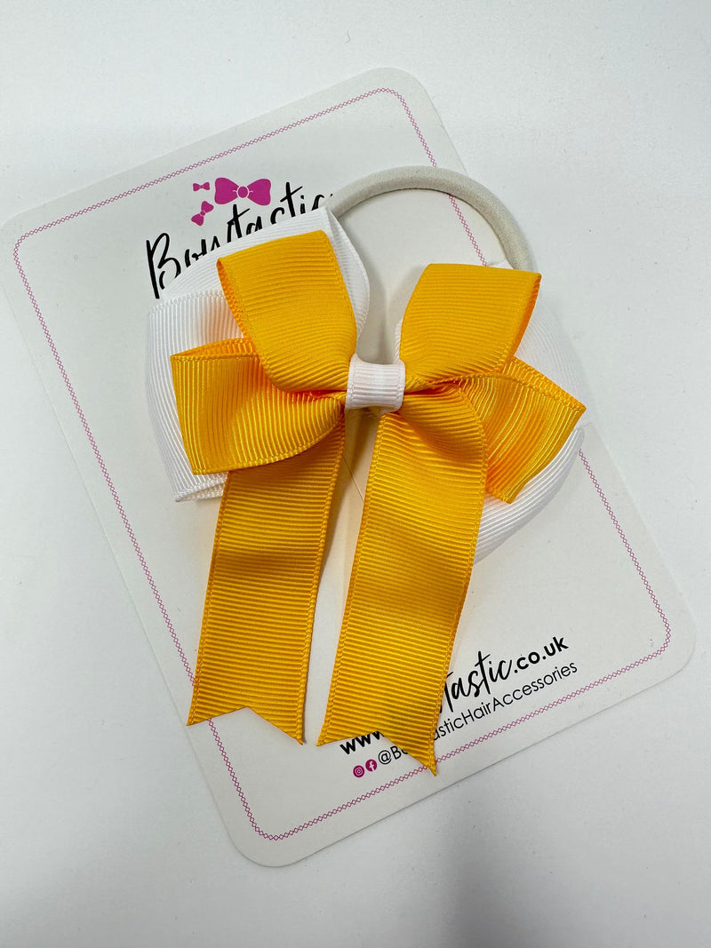 3.5 Inch Tail Bobble - Yellow Gold & White