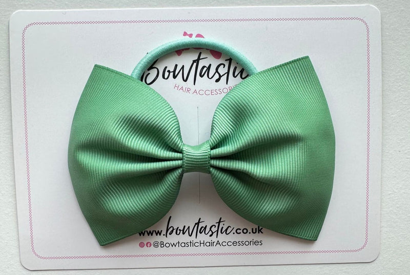 4.5 Inch Tuxedo Bow Bobble - Sage Green