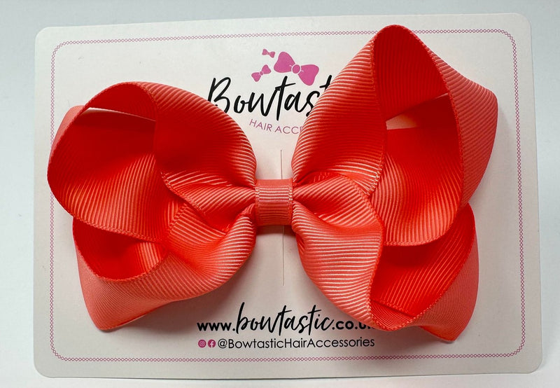 4.5 Inch Bow - Light Coral