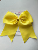 7 Inch Cheer Bow - Lemon