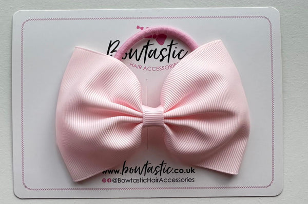 4.5 Inch Tuxedo Bow Bobble - Powder Pink