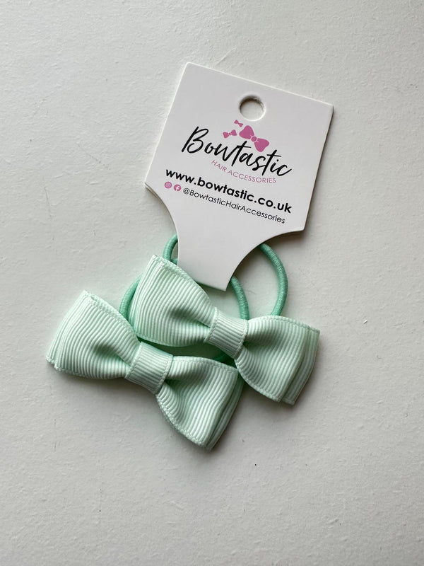 1.75 Inch Bow Thin Elastic - Ice Mint - 2 Pack