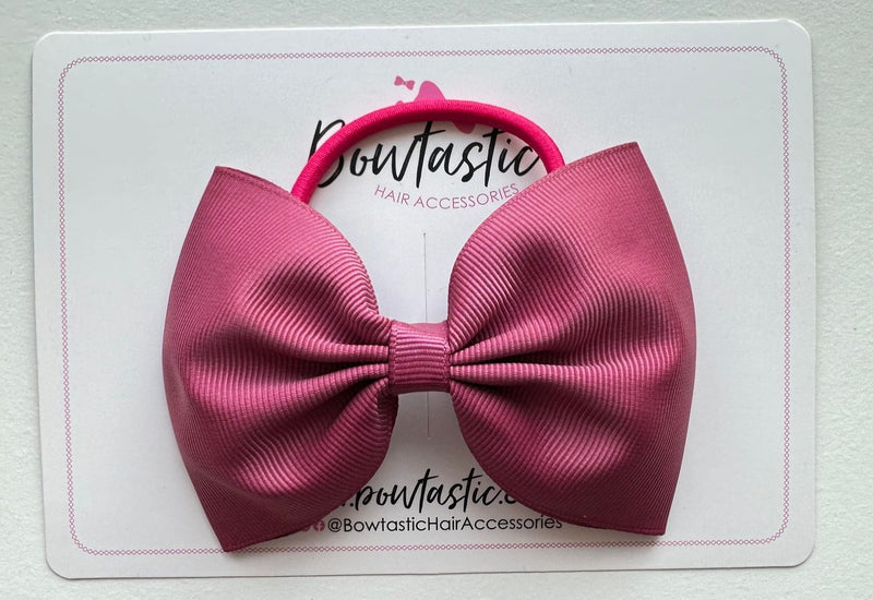 4.5 Inch Tuxedo Bow Bobble - Victorian Rose