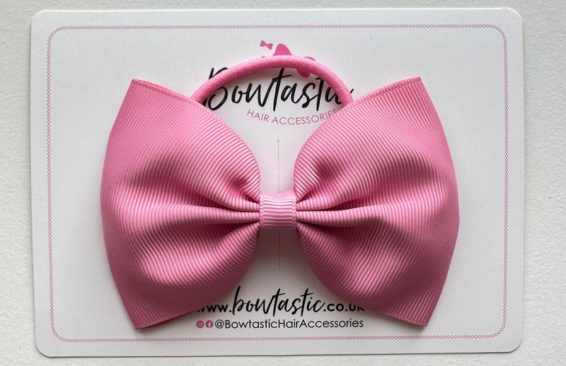 4.5 Inch Tuxedo Bow Bobble - Wild Rose