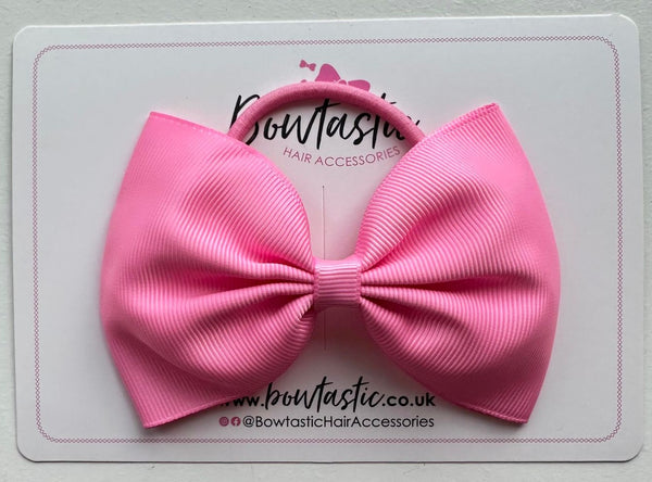 4.5 Inch Tuxedo Bow Bobble - Geranium Pink