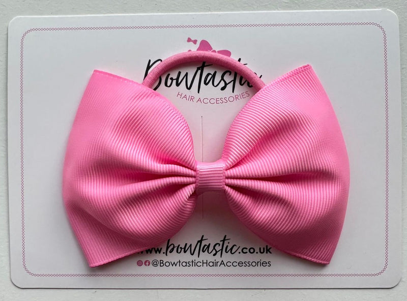 4.5 Inch Tuxedo Bow Bobble - Geranium Pink