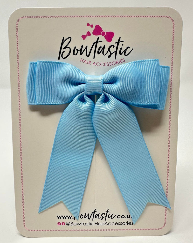 3.5 Inch Tail Bow - Blue Topaz