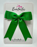 3.5 Inch Tail Bow Thin Elastic - Emerald Green