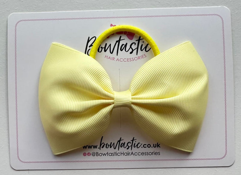 4.5 Inch Tuxedo Bow Bobble - Baby Maize