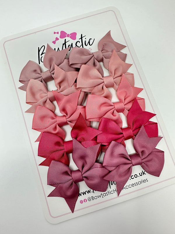 Bow Set - 2.5 Inch - Autumn Pinks Set 2 - 10 Pack