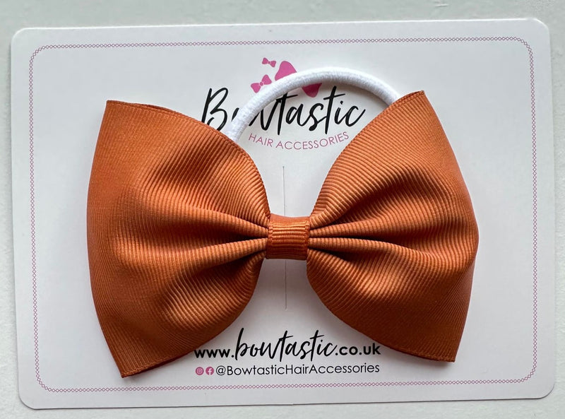 4.5 Inch Tuxedo Bow Bobble - Copper