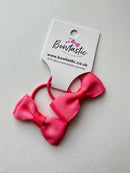 1.75 Inch Bow Thin Elastic - Coral Rose - 2 Pack