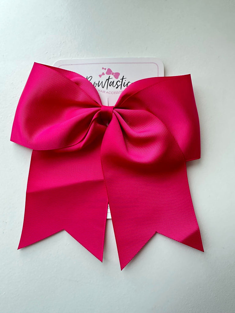 7 Inch Cheer Bow - Camellia Rose