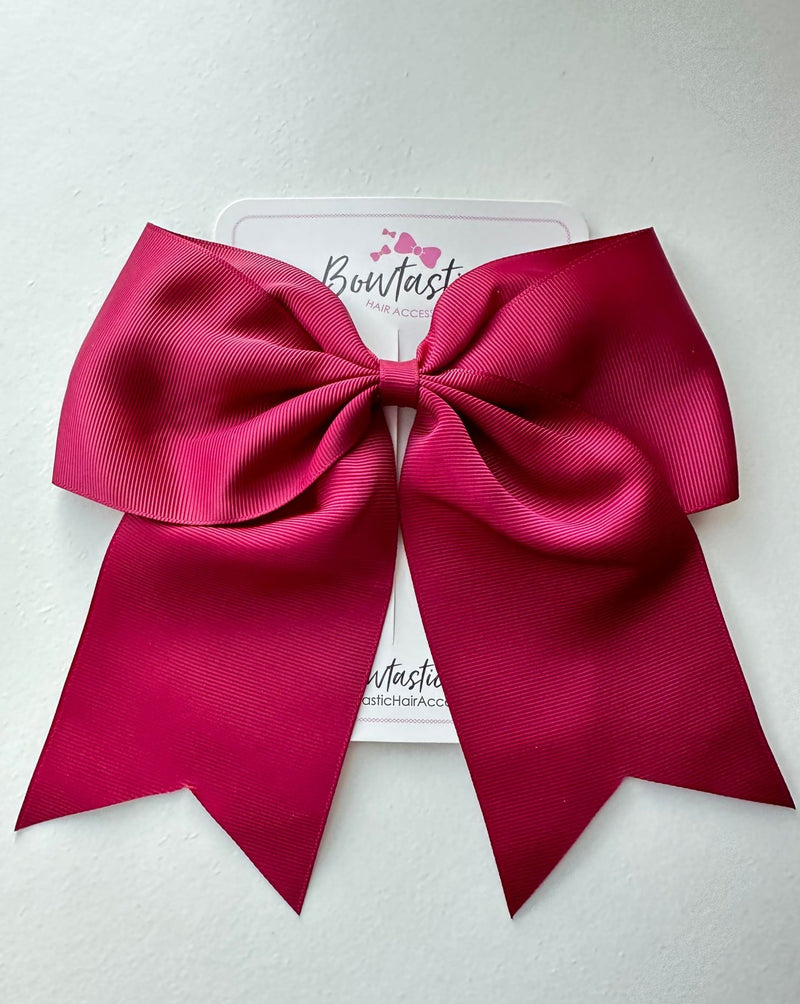 7 Inch Cheer Bow - Raspberry Rose