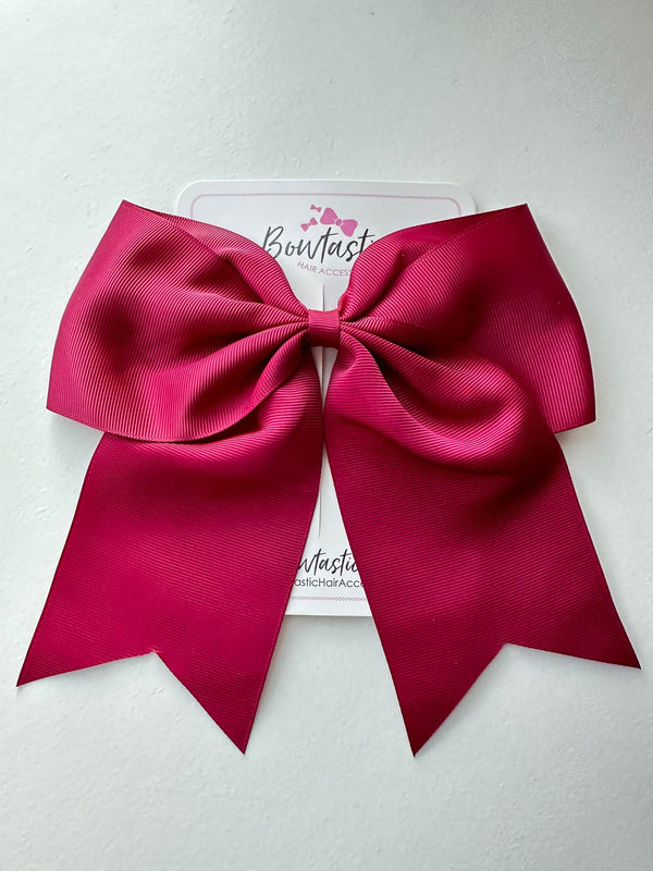 7 Inch Cheer Bow - Wine