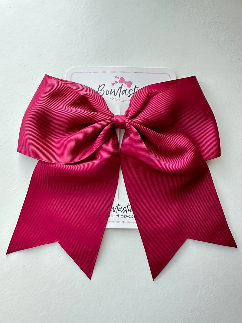 7 Inch Cheer Bow - Wine