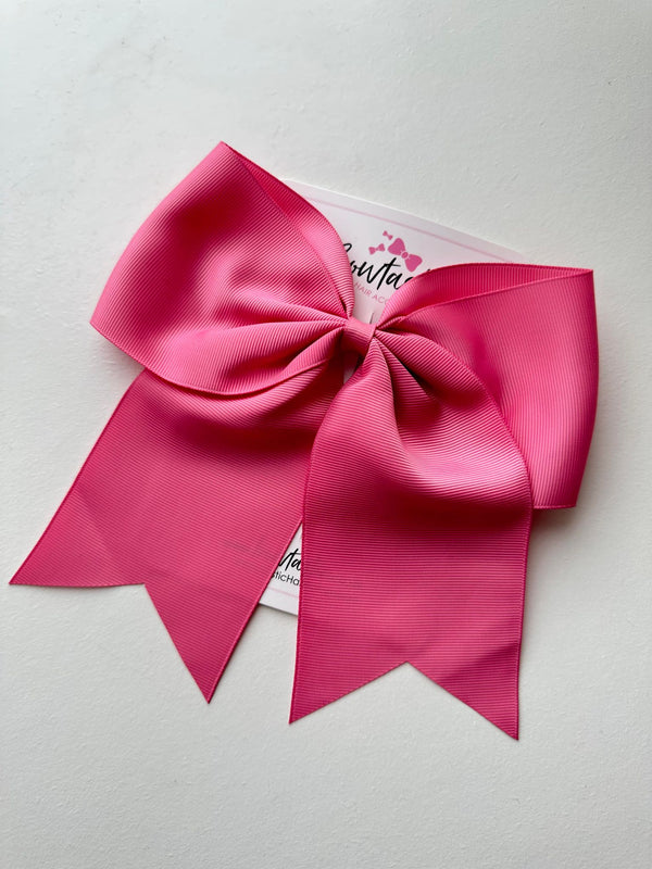 7 Inch Cheer Bow - Fantasy Rose