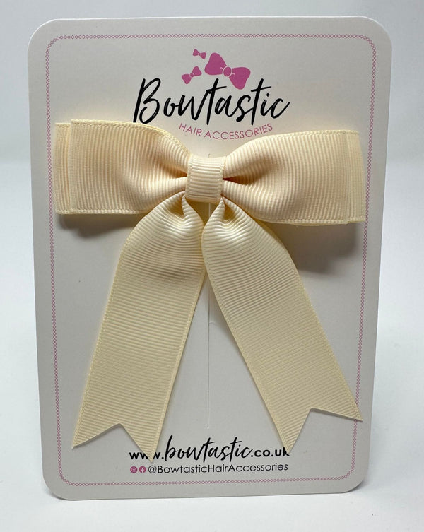 3.5 Inch Tail Bow - Cream