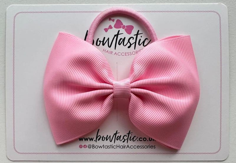 4.5 Inch Tuxedo Bow Bobble - Rose Pink