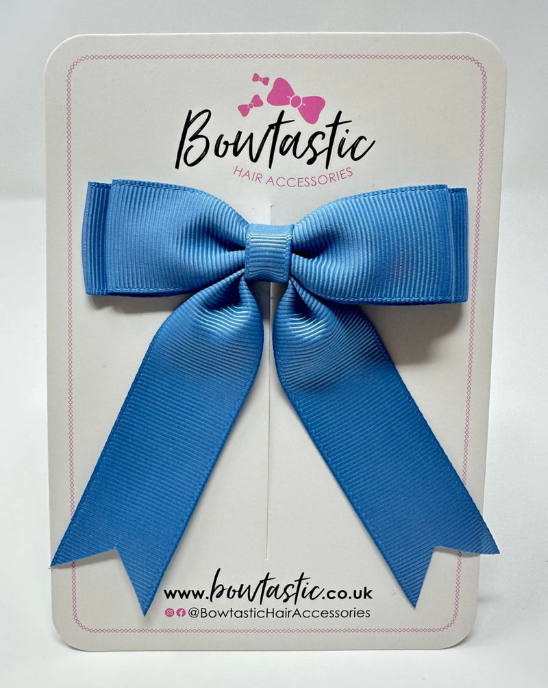 3.5 Inch Tail Bow - Porcelain Blue