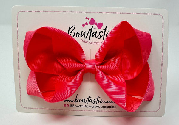 4.5 Inch Bow - Coral Rose