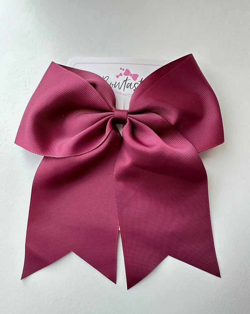 7 Inch Cheer Bow - Rosy Mauve